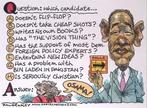 Pentekening Amerika - Obama de goede (lijst optie), Antiek en Kunst, Verzenden