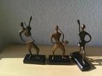 Beeldje - 3 MUZIKANTEN, SAXOFOON - VIOOL - BANJO (3) - Brons