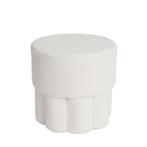 Pouf en teddy design - blanc - Ø 45 x 42 cm, Huis en Inrichting, Verzenden