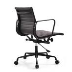 Bureaustoel EA117 Leder zwart frame zwart, Huis en Inrichting, Verzenden, Nieuw