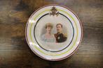 Nimy - Bord (2) - Creamware - Huwelijk Albert en Elisabeth, Antiek en Kunst