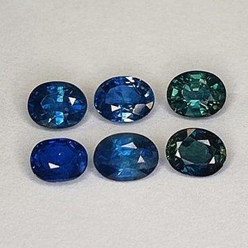 Zonder Minimumprijs - 6 pcs Blauw Saffier - 2.20 ct - beschikbaar voor biedingen