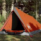 vidaXL Tent 2-persoons waterdicht grijs en oranje, Verzenden, Nieuw