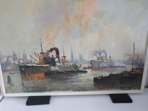 H. J. Pauwels (1903-1983) - Stoomboten op de rede van, Antiek en Kunst, Kunst | Schilderijen | Klassiek
