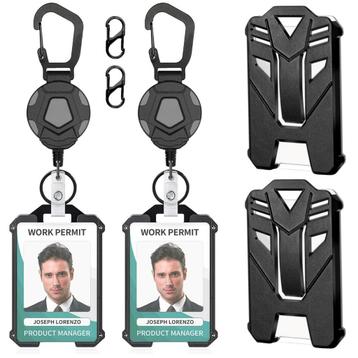 Fako Bijoux - 2x Robuuste Uittrekbare Sleutelhanger Met beschikbaar voor biedingen