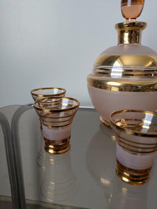 Service de boisson - Verre - Ensemble de liqueurs, verre, Antiek en Kunst, Curiosa en Brocante