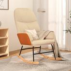 vidaXL Schommelstoel stof crèmewit, Huis en Inrichting, Stoelen, Verzenden, Nieuw