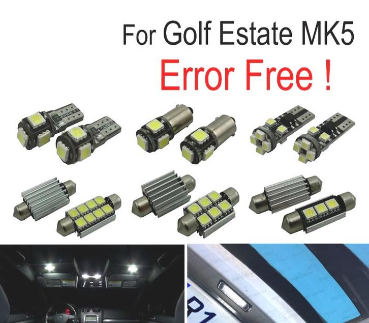 Kit 14 Ampoules Led Intérieur Pour Volkswagen Vw Golf 5 Brea, Auto-onderdelen, Verlichting, Verzenden