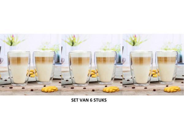 Veiling -      iBella Living 6 stuks dubbelwandige glazen 25, Verzamelen, Glas en Drinkglazen