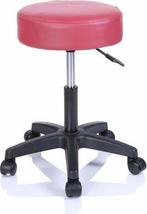 Zadelkruk - Kruk op wielen - Rolkruk - Draaikruk - Rood - TR, Verzenden, Nieuw