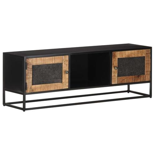 vidaXL Meuble TV 120x30x40 cm Bois de manguier brut, Maison & Meubles, Armoires | Mobilier de télévision, Neuf, Envoi