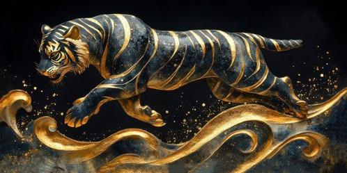 CoCo - Striking Tiger - XXL, Antiek en Kunst, Kunst | Schilderijen | Modern