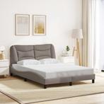 vidaXL Bedframe zonder matras Hvar 120x200 cm stof taupe, Verzenden, Nieuw