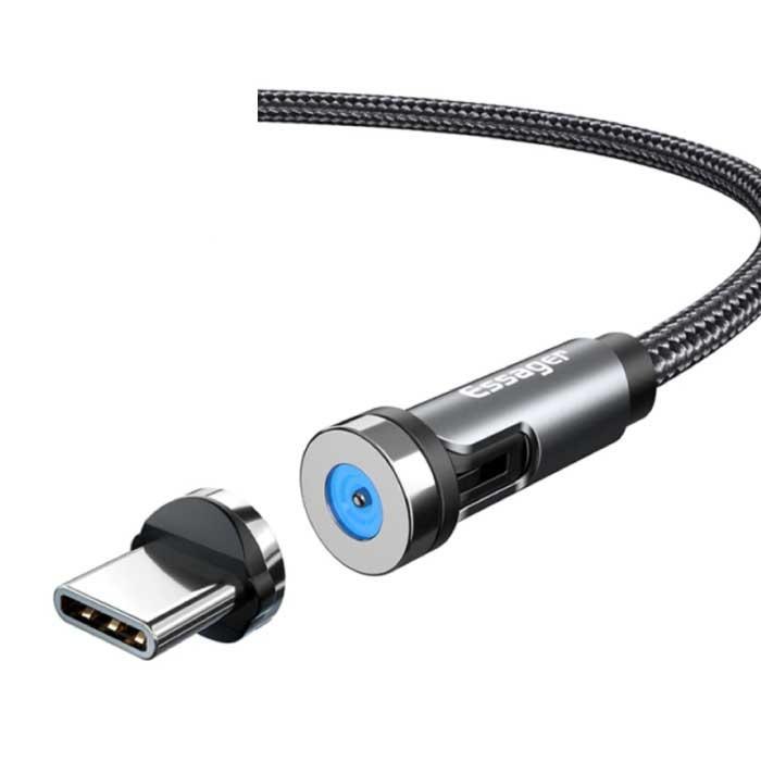 USB-C Magnetische Oplaadkabel 1 Meter met 540° Roterende, Télécoms, Téléphonie mobile | Chargeurs pour téléphone, Envoi