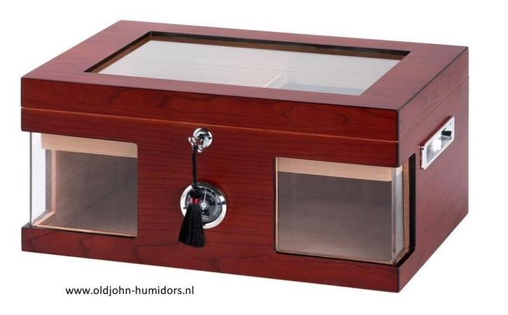 H01 HUMIDOR WOOD WONDERFUL INZETTRAY EN SLOT - 125 SIGAREN, Verzamelen, Rookartikelen, Aanstekers en Luciferdoosjes, Tabaksdoos of Verpakking