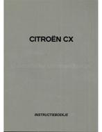 1989 CITROEN CX INSTRUCTIEBOEKJE NEDERLANDS