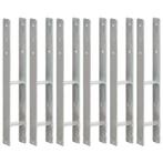 vidaXL Grondankers 6 st 8x6x60 cm gegalvaniseerd staal, Verzenden, Nieuw