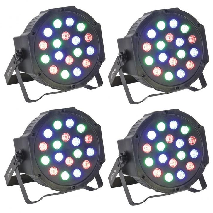 Party Light 4x Party-par181 DMX Gestuurde Led PAR, Muziek en Instrumenten, Licht en Laser