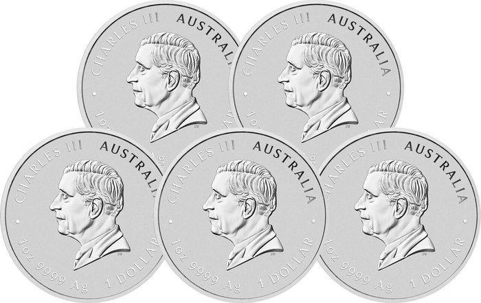 5 Troy Ounce - Zilver .999 - Lunar III Cheval 2026 - 155,5, Timbres & Monnaies, Métaux nobles & Lingots