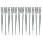 vidaXL Grondpinnen 12 st 7x7x75 cm gegalvaniseerd staal, Verzenden, Nieuw