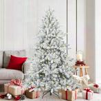 vidaXL Kunstmatige Hinged Kerstboom met 300 LED 180 cm PVC, Diversen, Kerst, Verzenden, Nieuw