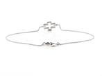 Zonder Minimumprijs - Armband - 14 karaat Witgoud - 0.03ct., Handtassen en Accessoires, Armbanden, Nieuw