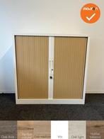 Robberechtse roldeurkast - 120x120x43cm - Wit  - Beuken deur, Werkplek, Ophalen of Verzenden, Gebruikt, Kast