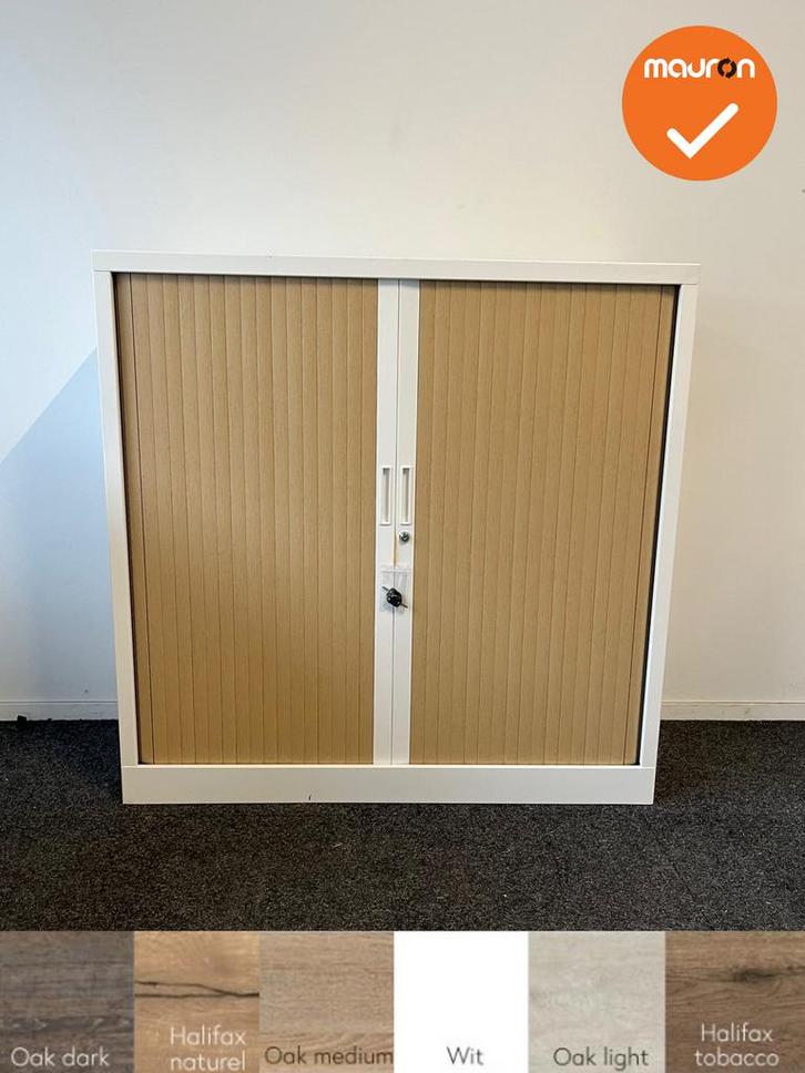 Robberechtse roldeurkast - 120x120x43cm - Wit  - Beuken deur, Articles professionnels, Aménagement de Bureau & Magasin | Mobilier de bureau & Aménagement