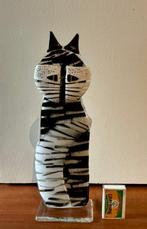 Maciej Habrat - Figuur - Kat met vis (2) - Gefuseerd opaal