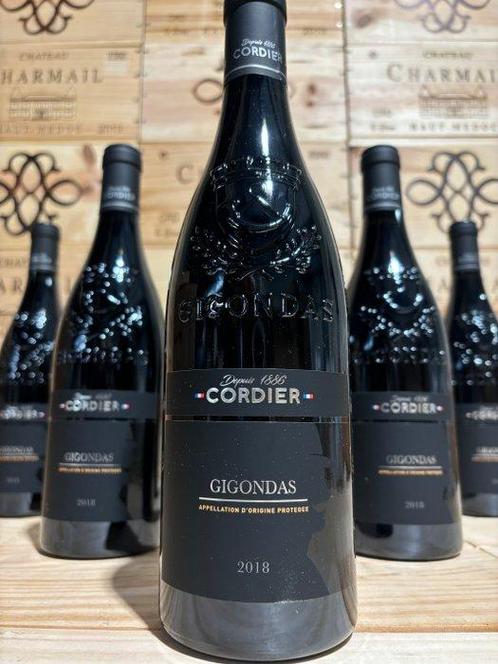 2018 Domaine Cordier Gigondas - Gigondas - 6 Bouteilles, Verzamelen, Wijnen