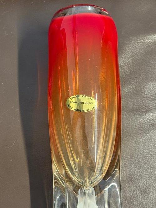 Adam Jablonski - Studio Glas Vase um 1990 mit Etikett +, Antiek en Kunst, Antiek | Glaswerk en Kristal