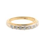 Gouden rijring met diamant | 0,35 ct. (gouden ring), Handtassen en Accessoires, Ringen, Gebruikt, Overige kleuren, Ophalen of Verzenden