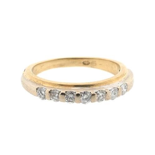 Gouden rijring met diamant | 0,35 ct. (gouden ring), Handtassen en Accessoires, Ringen, Dame, Met edelsteen, Overige kleuren, Kleiner dan 17