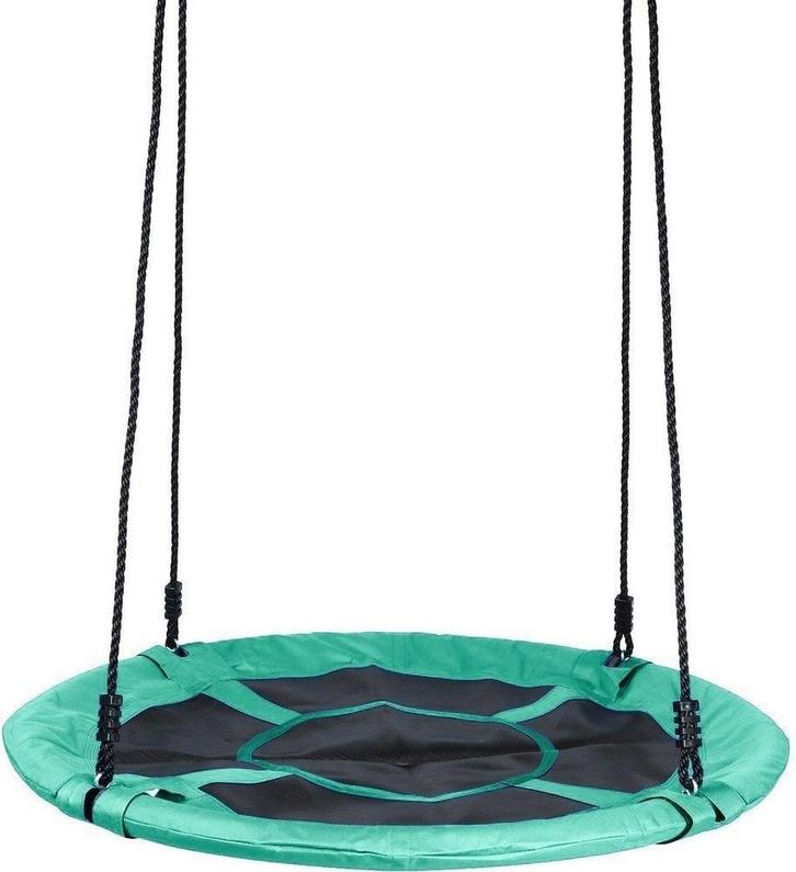 Grote nestschommel 110 cm - Groen polyester - Geschikt vo..., Kinderen en Baby's, Speelgoed | Buiten | Speeltoestellen, Nieuw
