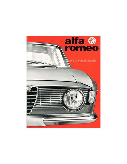 1965 ALFA ROMEO GIULIA SPRINT GT / GTC BROCHURE, Livres, Autos | Brochures & Magazines