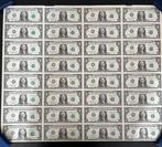 Verenigde Staten. - 32 x 1 Dollar 1995 - uncut sheet of 32, Postzegels en Munten