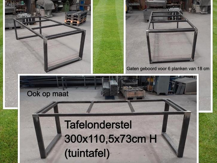 Tafelonderstel 300x110,5x73 cm hoog - eettafel - tuintafel, Tuin en Terras, Tuintafels, Nieuw, Metaal, Rechthoekig, Ophalen
