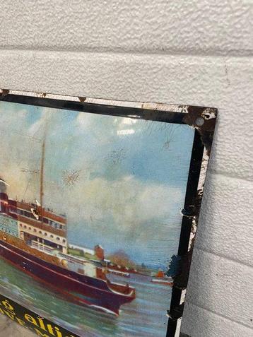 Plaque émaillée transport margarine, rare! - Enseigne beschikbaar voor biedingen