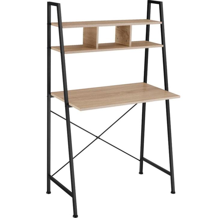 tectake Bureau Exeter 85,5x46,5x140cm - Industrieel licht ho, Huis en Inrichting, Bureaus, Verzenden