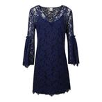 Pinko • donkerblauwe kanten jurk • 38 (IT44), Nieuw, Maat 38/40 (M), Pinko, Verzenden