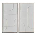 Wanddecoratieset in houten lijst - 2 stuks | 55 x 2,5 x 105, Huis en Inrichting, Verzenden, Nieuw