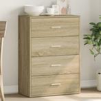 vidaXL Dressoir 60x31x84 cm bewerkt hout sonoma eikenkleurig, Huis en Inrichting, Kasten | Dressoirs, Verzenden, Nieuw