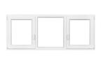 PVC raam draaikiep-vast-draaikiep b200xh80 cm wit stomp, Nieuw, Dubbelglas, Ophalen of Verzenden, 80 tot 120 cm