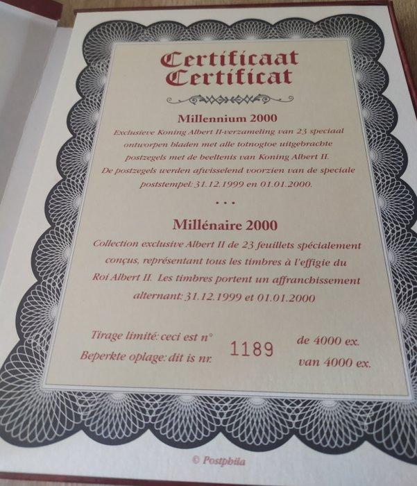 België 1999/2000 - 2 coffrets Millénium Albert II en, Timbres & Monnaies, Timbres | Europe | Belgique