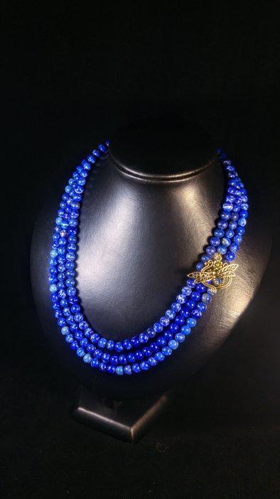 Lapis lazuli - Lapis Lazuli ronde kralen - Halsketting, Verzamelen, Mineralen en Fossielen