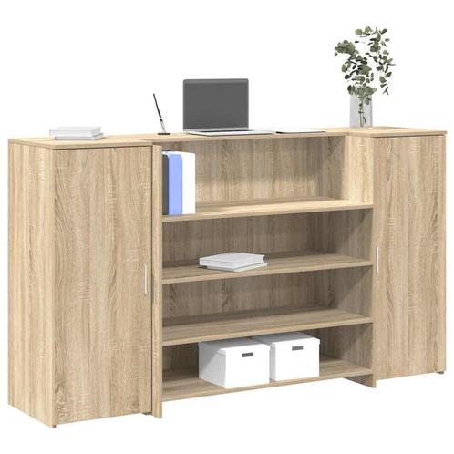 vidaXL Receptiebalie 180x50x103,5 cm bewerkt hout sonoma, Huis en Inrichting, Bureaus, Nieuw, Verzenden