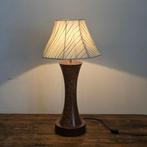 Tafellamp - lampenkap pagoda - Hout, Textiel - afwerking