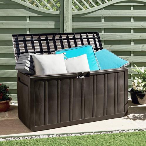 vidaXL Kussenbox 117x45,5x57,5 cm 270 L bruin, Doe-het-zelf en Bouw, Kratten en Dozen, Nieuw, Verzenden