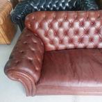 Canapé - Bois, Cuir - style Chesterfield, Antiek en Kunst