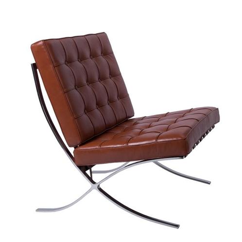 Lounge stoel Barcelona Pavillion cognac, Huis en Inrichting, Fauteuils, Nieuw, Verzenden